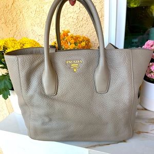 Prada Calfskin tote with Crossbody adjustable strap
